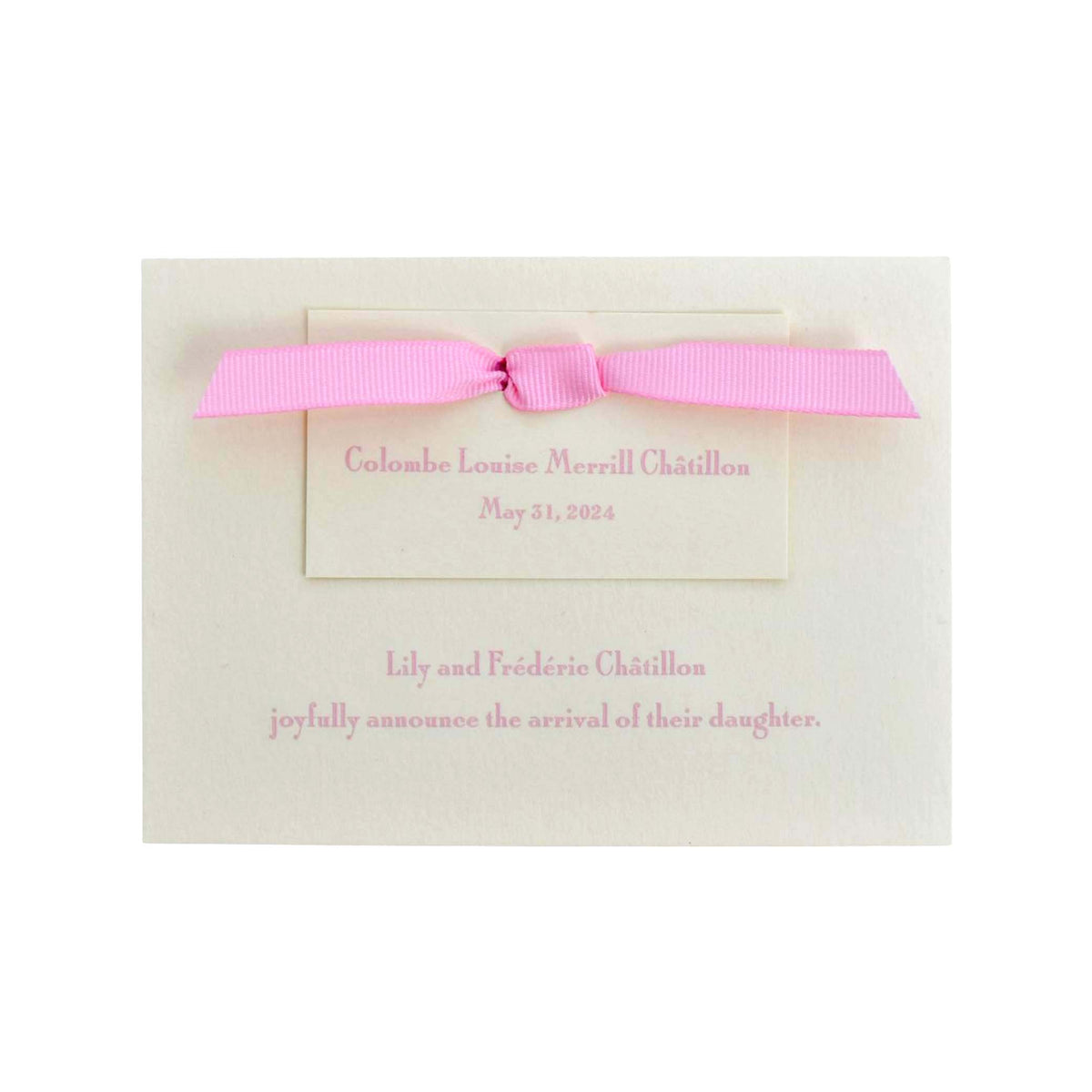 Petite Birth Announcement (Ribbon)