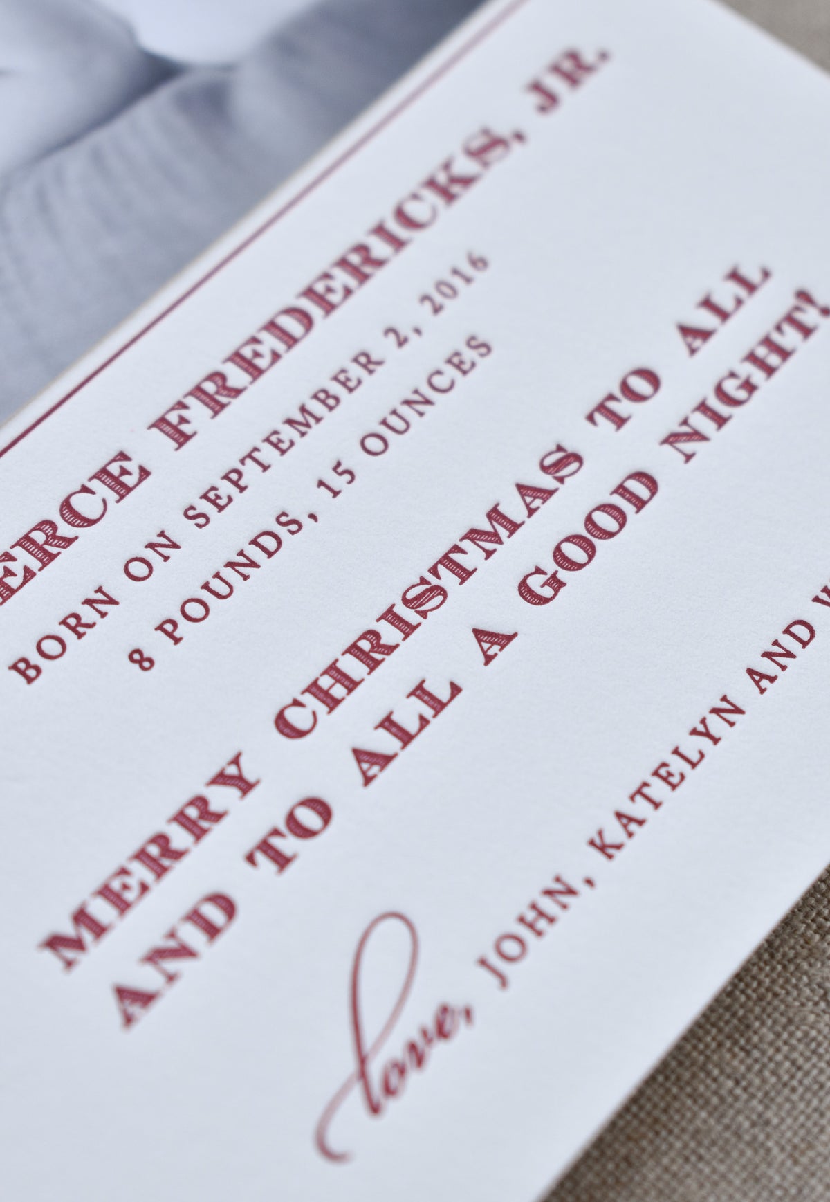 Pierce Birth Announcement