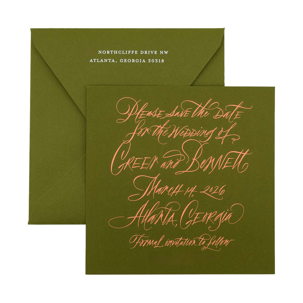Liz Full Calligraphy Save the Date