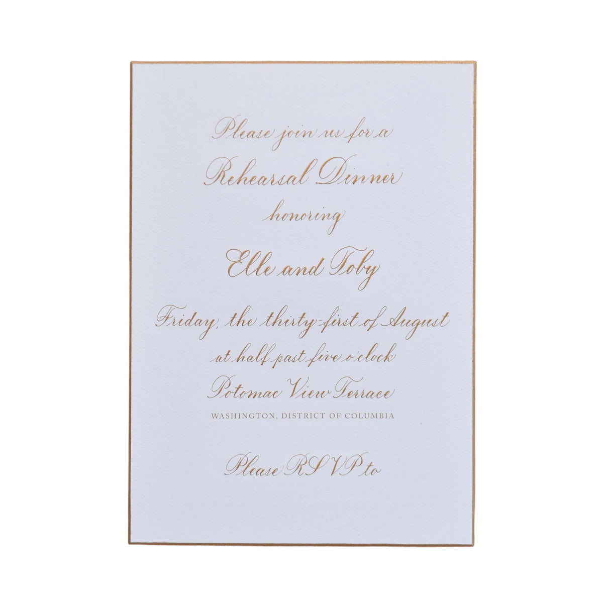 Toby Dinner Invitation