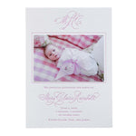 Mary Claire Birth Announcement (Custom Calligraphy Name and Monogram)