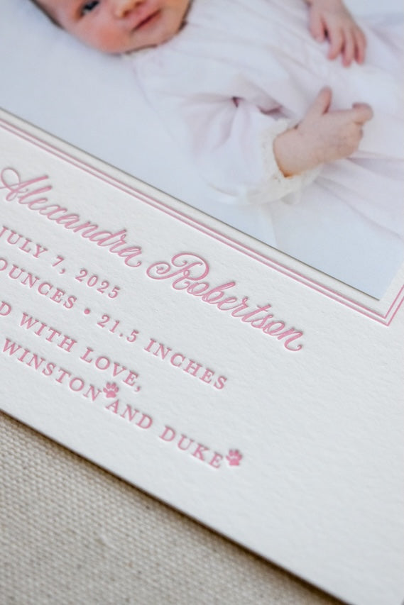 Pearce Birth Announcement (Ribbon)