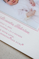 Pearce Birth Announcement (Ribbon)