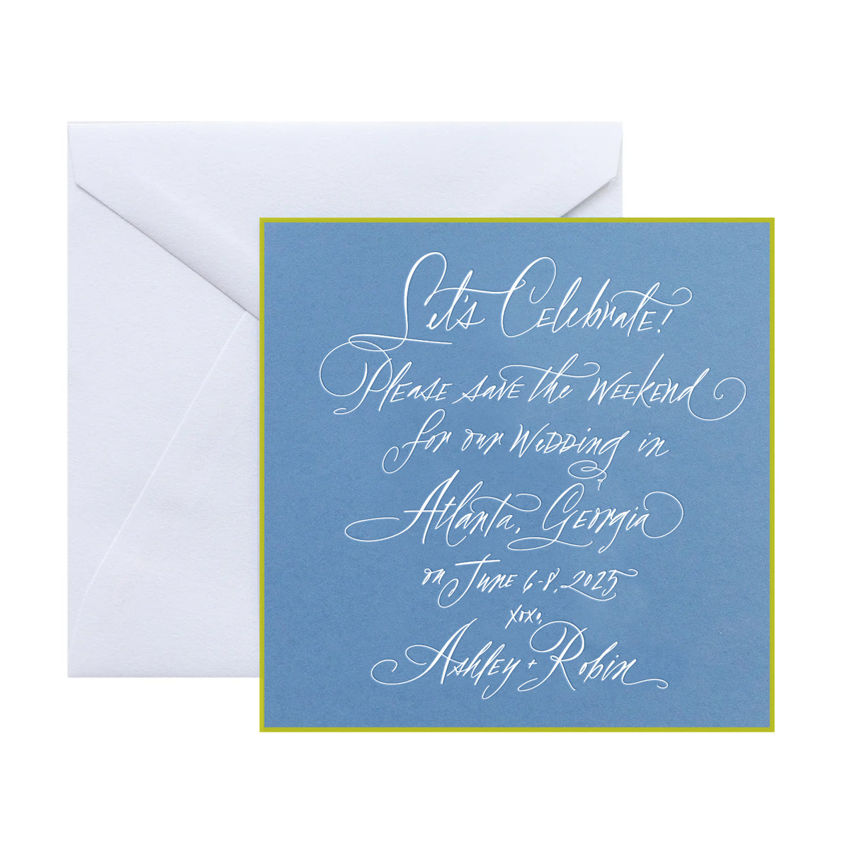 Robin Full Calligraphy Save the Date