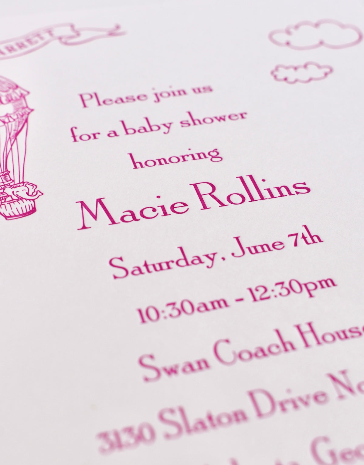 Macie Shower Invitation