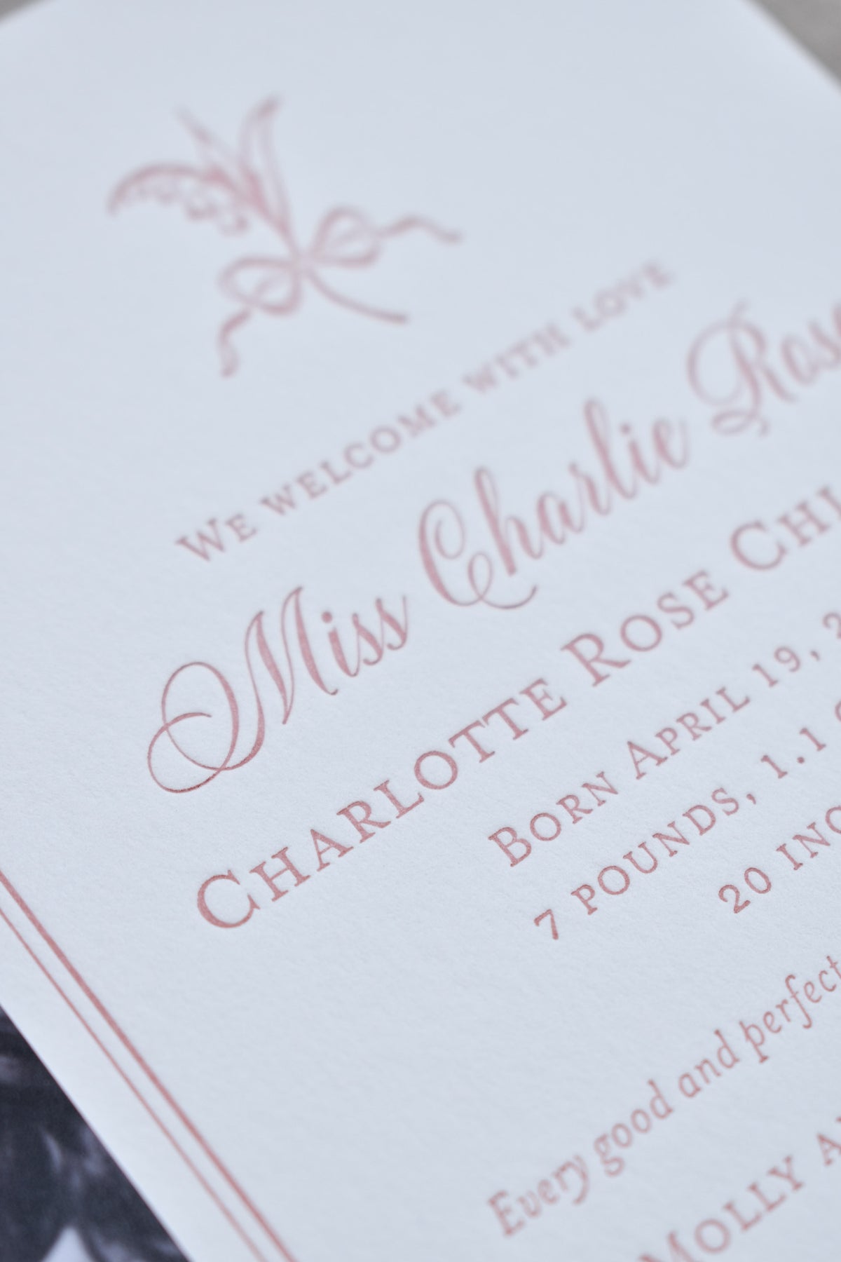 Rose Birth Announcement
