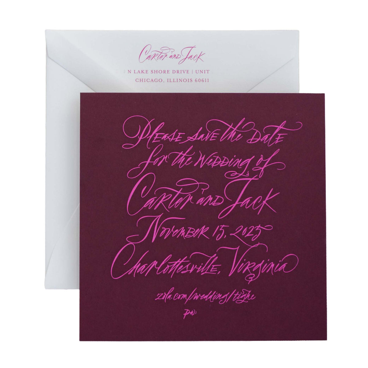 Liz Full Calligraphy Save the Date
