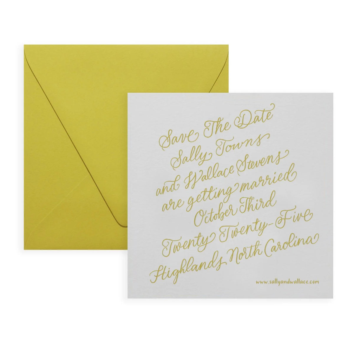 Sally Full Calligraphy Save the Date