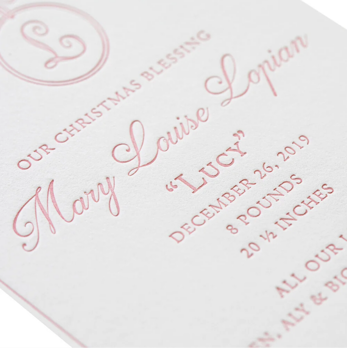 Lucy Birth Announcement