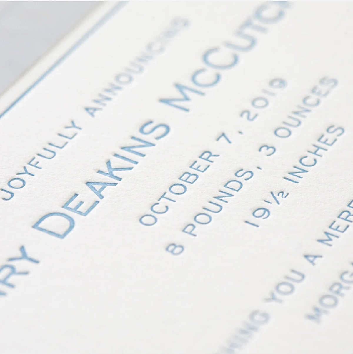 Henry Birth Announcement