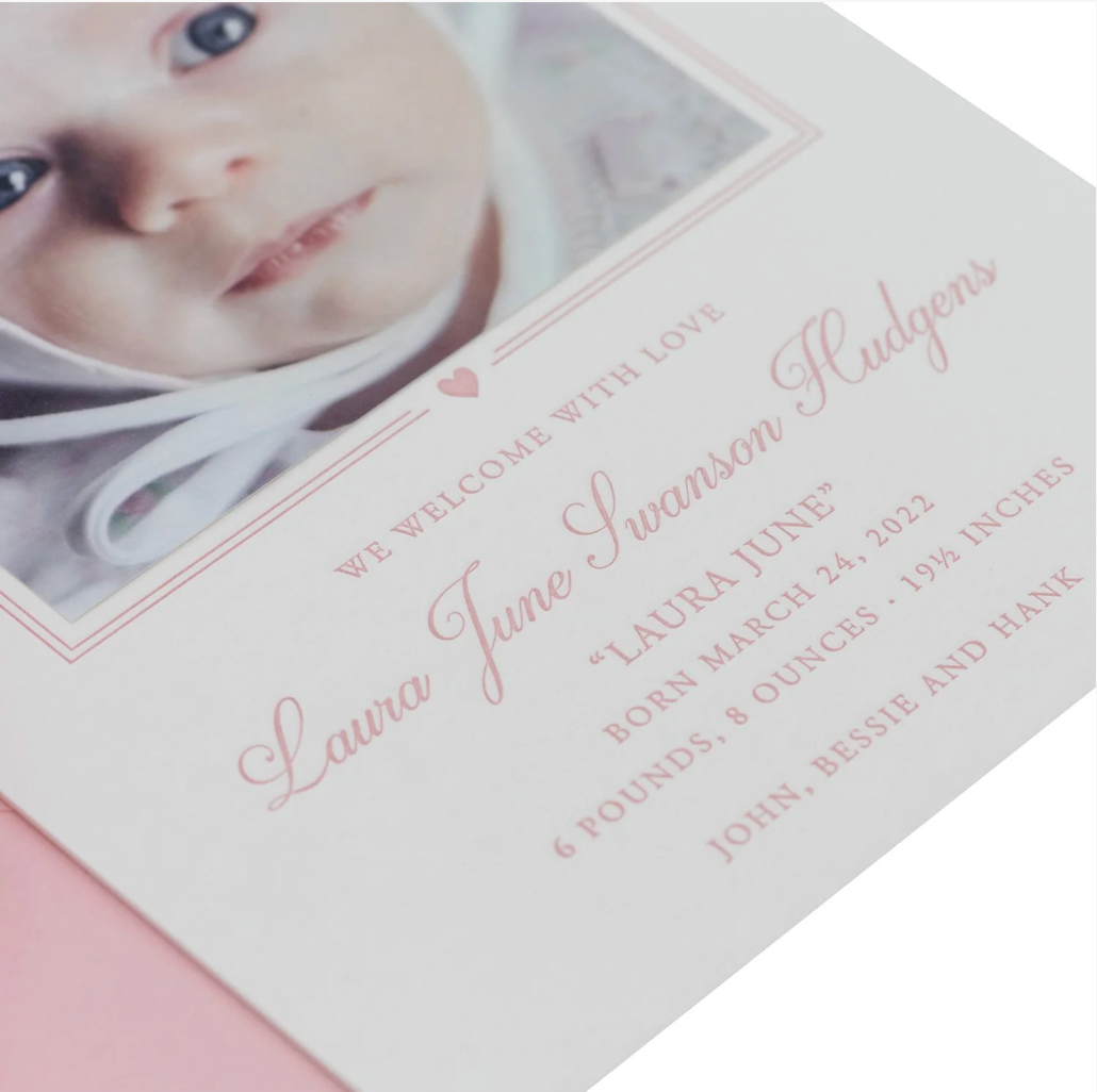 Laura June Birth Announcement