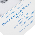 Pate Birth Announcement