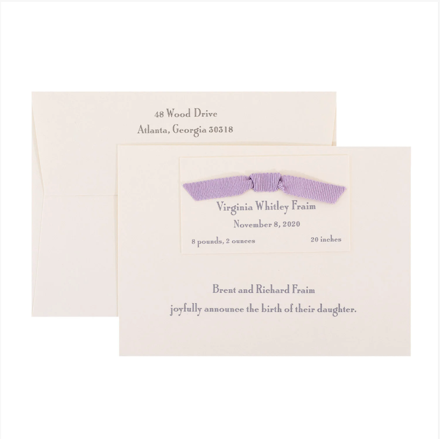 Whitley Birth Announcement (Ribbon)