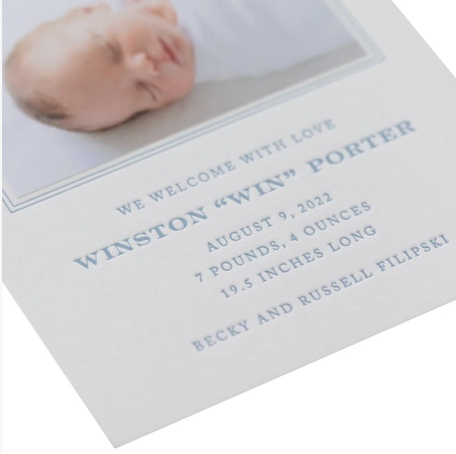 Win Birth Announcement (Ribbon)