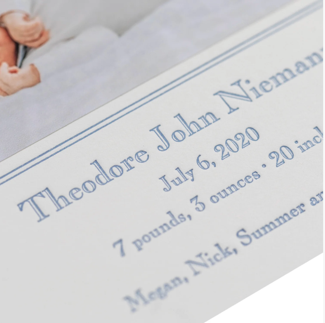 Teddy Birth Announcement (Ribbon)