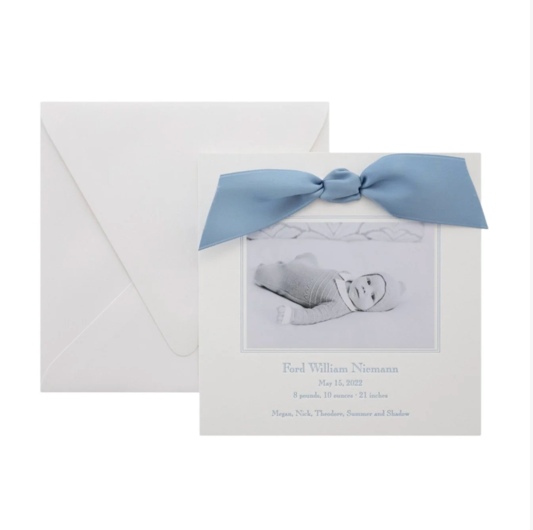 Teddy Birth Announcement (Ribbon)
