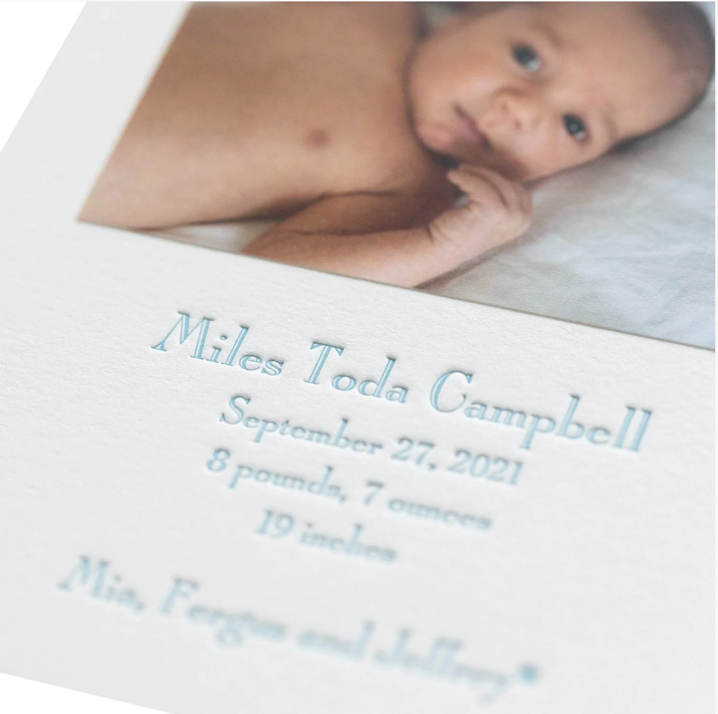 Beau Birth Announcement (Ribbon)
