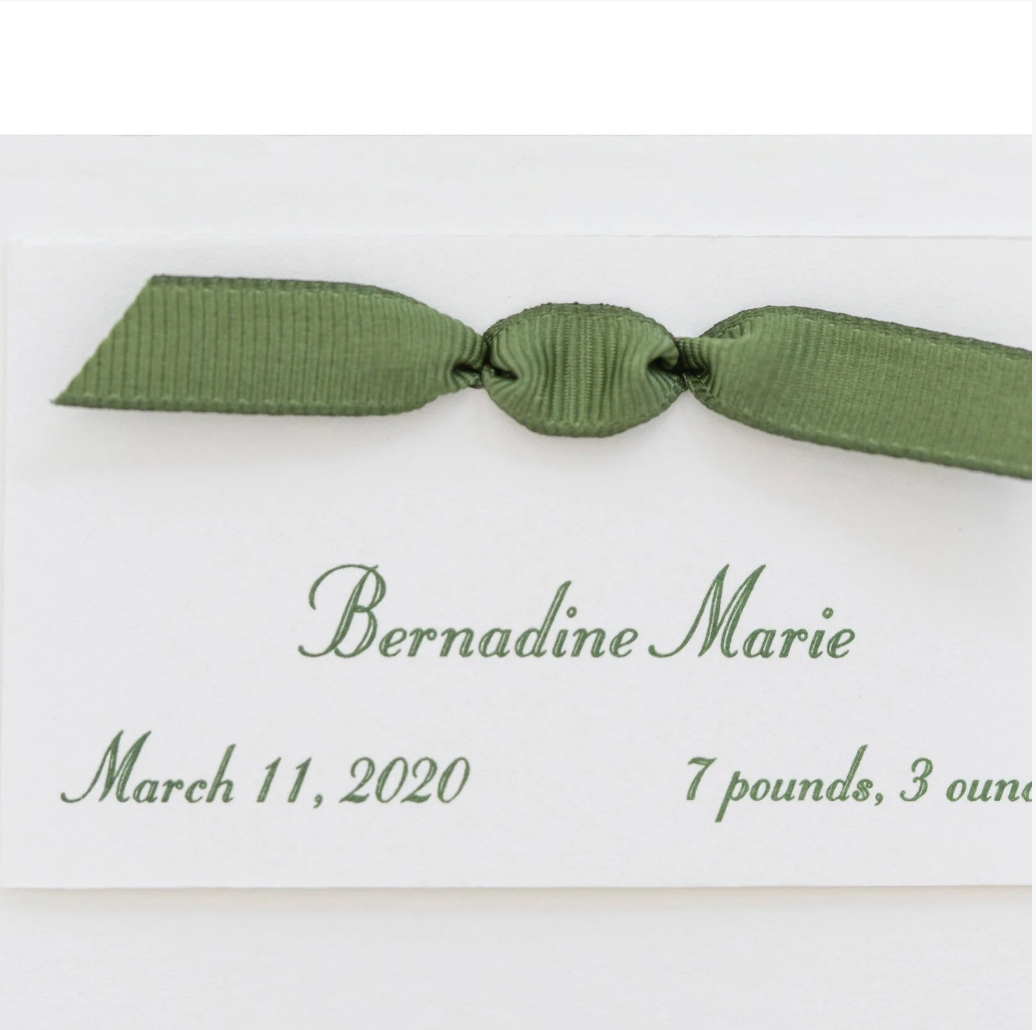 Elizabeth Birth Announcement (Ribbon)