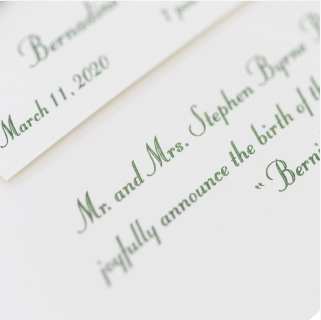 Elizabeth Birth Announcement (Ribbon)