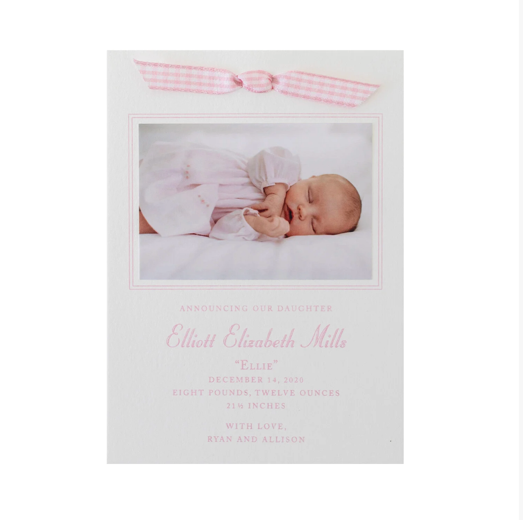 Ellie Birth Announcement (Ribbon)