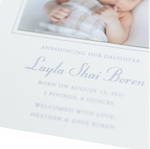 Ellie Birth Announcement (Ribbon)