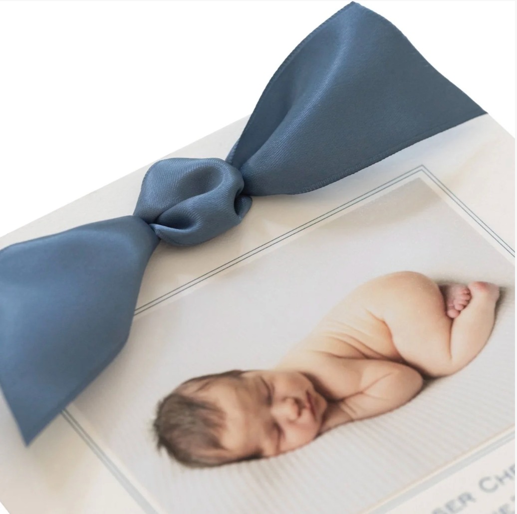 Teddy Birth Announcement (Ribbon)