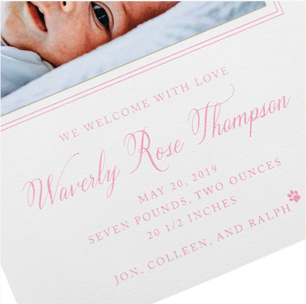 Ellie Birth Announcement (Ribbon)