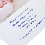 George Birth Announcement (Ribbon)