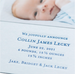George Birth Announcement (Ribbon)