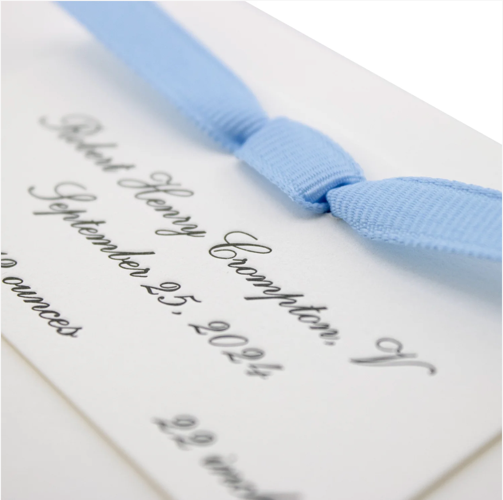 Robert Birth Announcement (Ribbon)