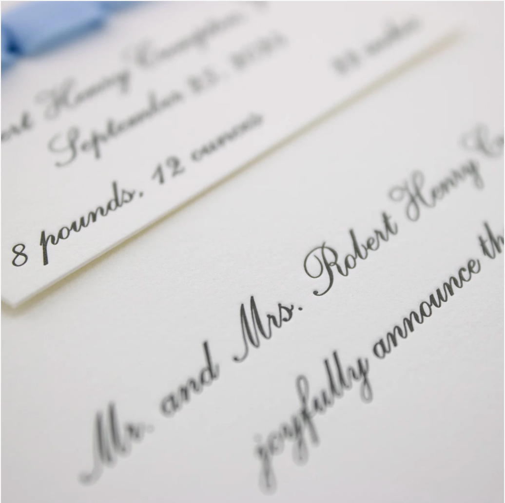 Robert Birth Announcement (Ribbon)