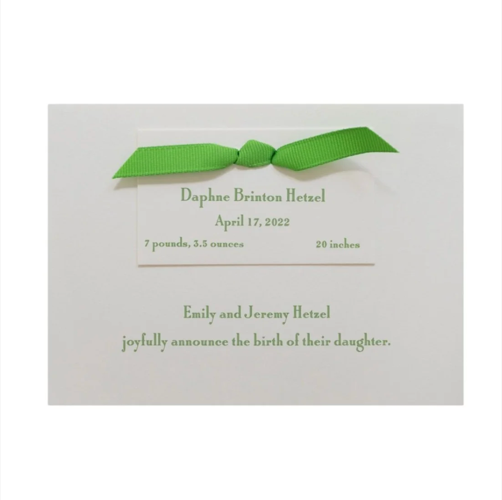 Whitley Birth Announcement (Ribbon)