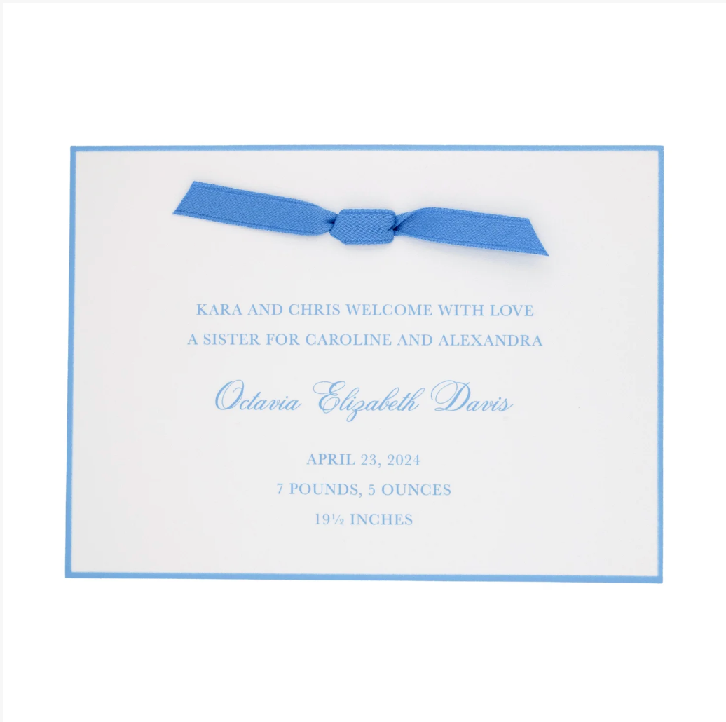 Octavia Birth Announcement (Ribbon)