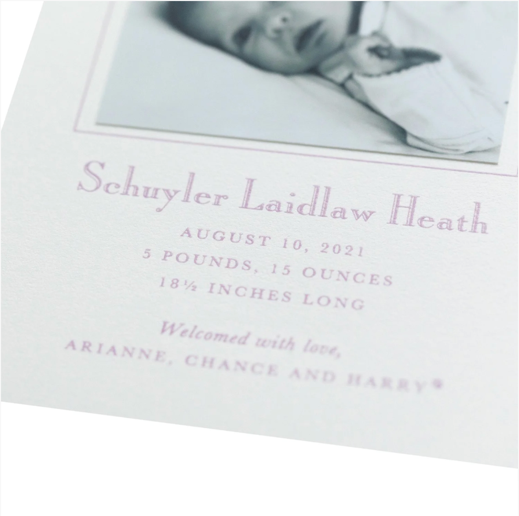 Louisa Birth Announcement (Ribbon)