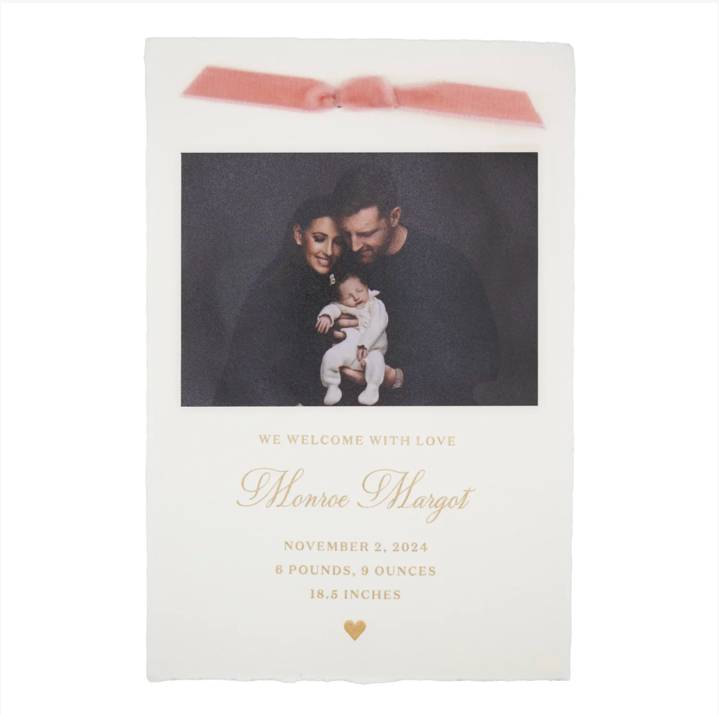 Monroe Birth Announcement (Ribbon)