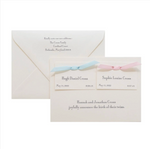 Twin Classic Birth Announcement (Ribbon)