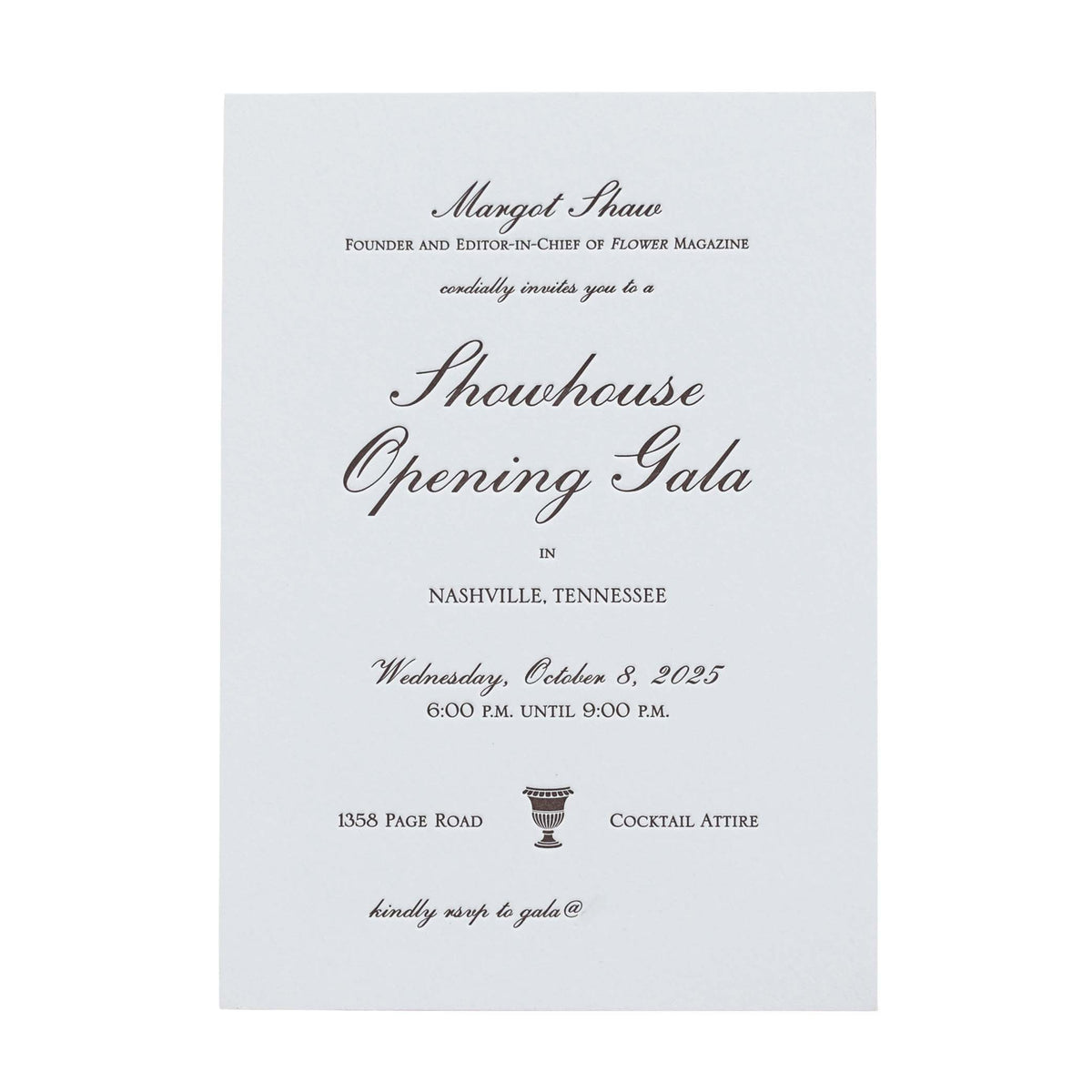Shaw Party Invitation