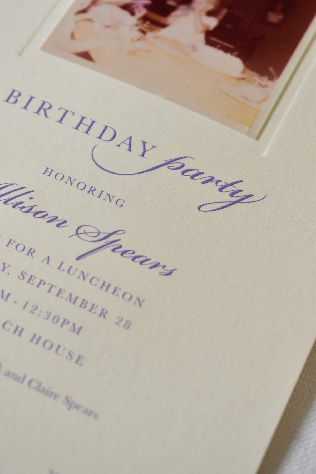 Spears Party Invitation