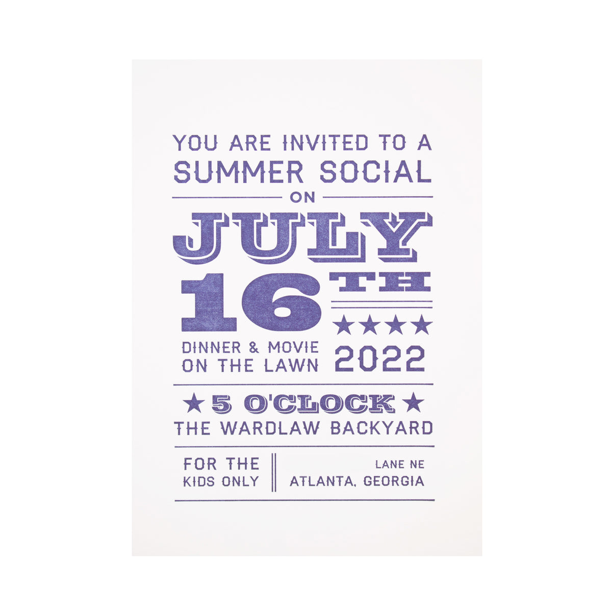 Summer Social Invitation