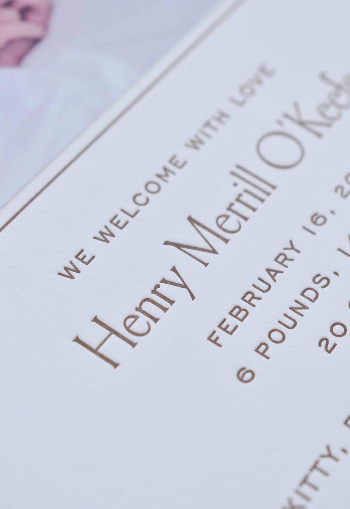 Thornton Birth Announcement