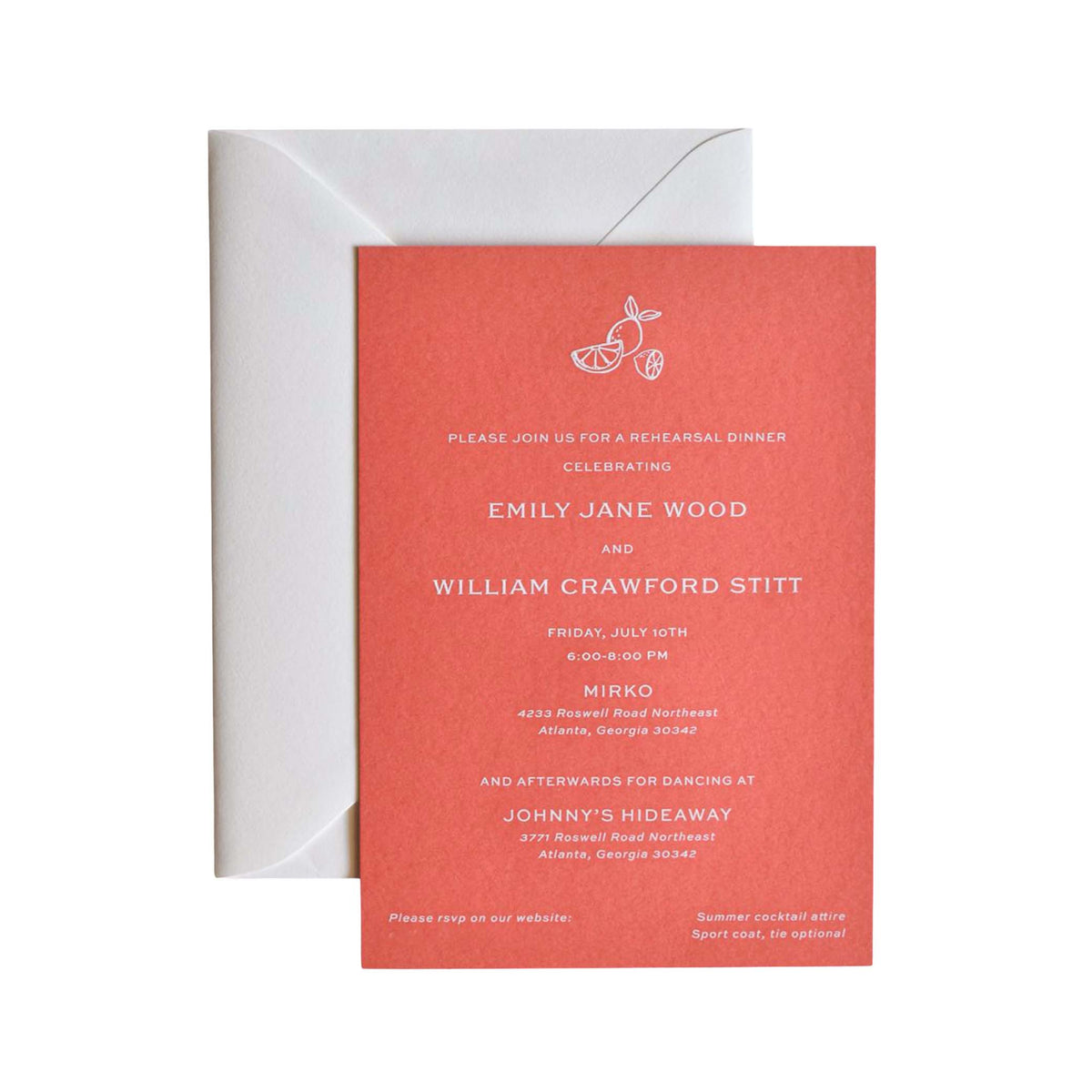 Wood Dinner Invitation