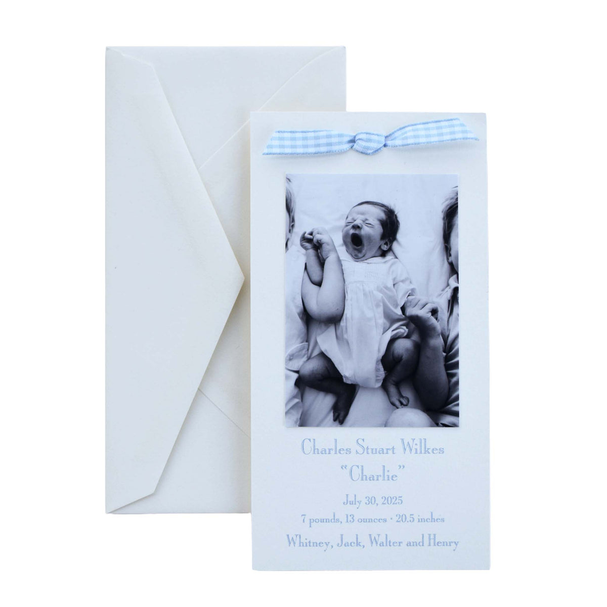 Beau Birth Announcement (Ribbon)