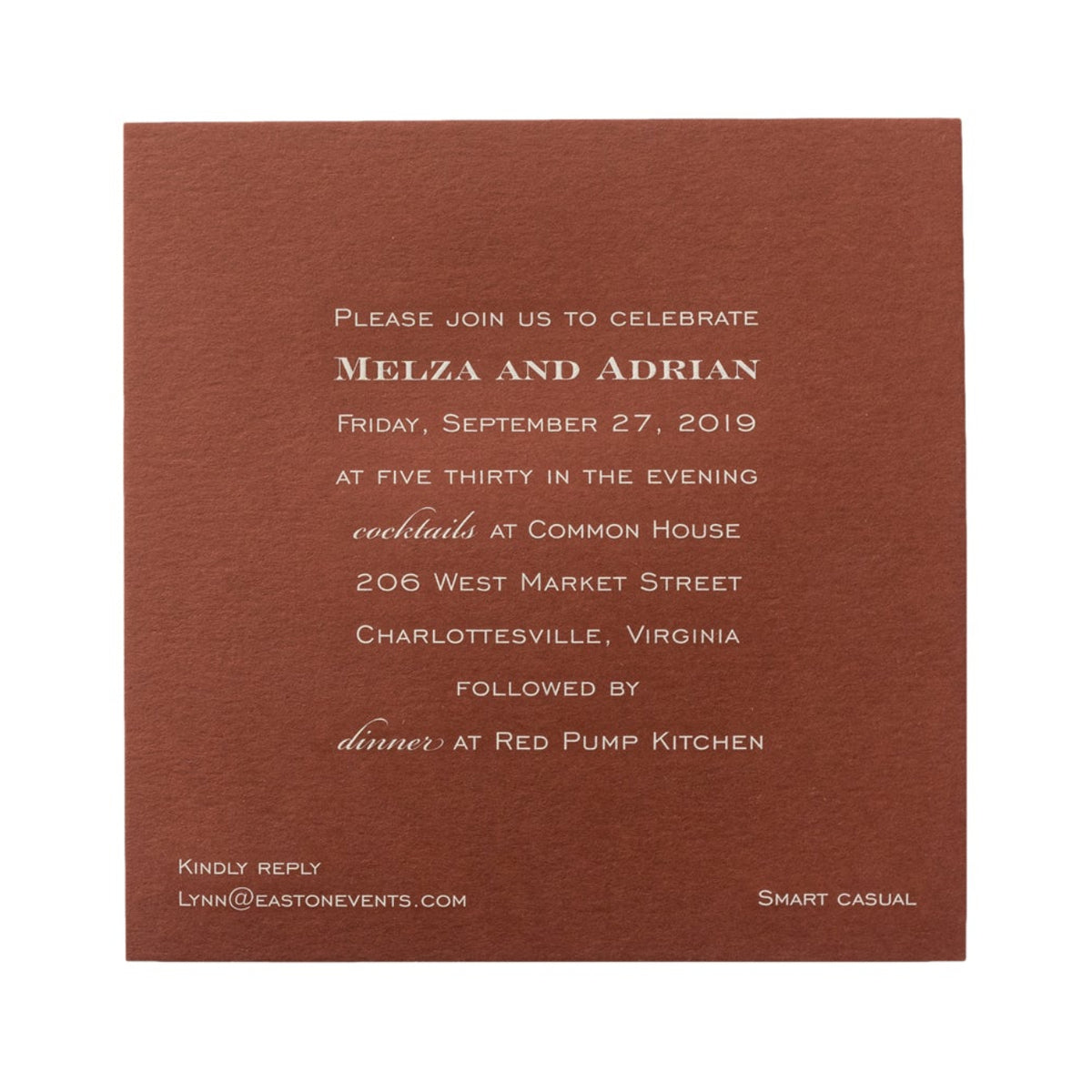 Adrian Dinner Invitation