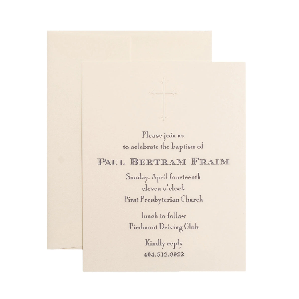 Block Baptism Invitation