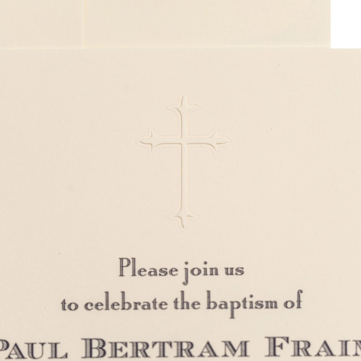 Block Baptism Invitation