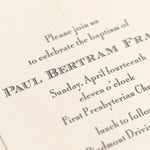 Block Baptism Invitation