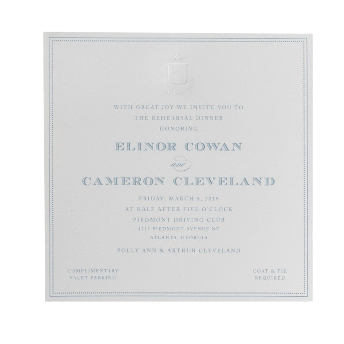 Garrett Dinner Invitation