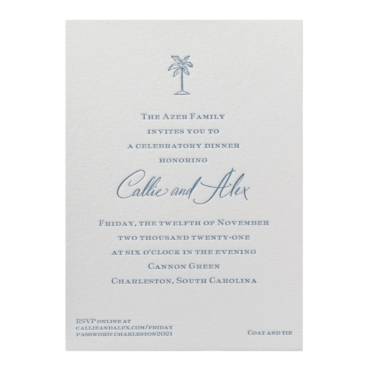Charleston Dinner Invitation