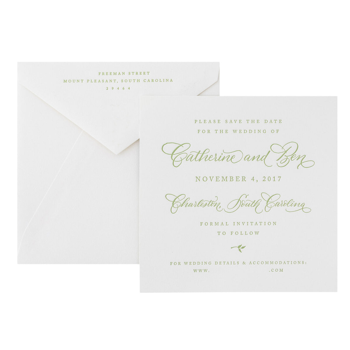 Alexandria Spot Calligraphy Save the Date