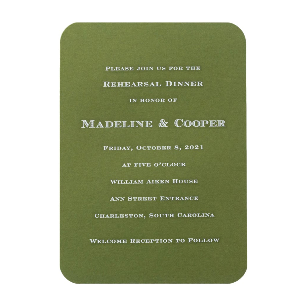 Cooper Dinner Invitation